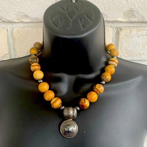 Stone And 925 Sterling  necklace